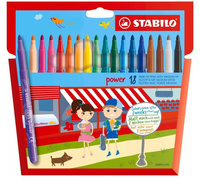 Flamastry Stabilo Power 18 kolorów