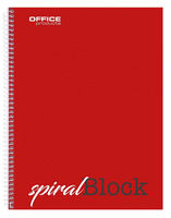 Kołonotatnik Office Products A4/80k linia bordowy