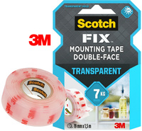 Taśma montażowa Scotch Fix 19mm/1.5m transparentna