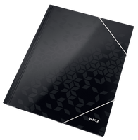 Teczka kartonowa z gumką Leitz Wow A4/15mm czarna