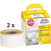 Etykiety na rolce Avery Zweckform 89x28mm białe (260)