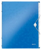 Teczka PP z gumką Leitz Wow A4 12 przekładek niebieska