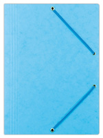 Teczka z gumką DONAU, preszpan, A4, 390gsm, 3-skrz., jasnoniebieska