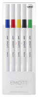 Cienkopisy Uni Emott No.1 0.4mm 5 kolorów