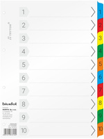 Przekładki kartonowe Biurfol A4 1-10 numeryczne