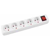 Listwa zasilająca Office Products 5m/5g biała