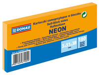 Karteczki Donau 38x51mm neon pomarańczowe (3x100)