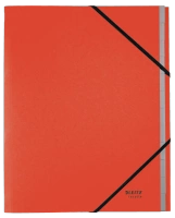 Teczka PP z gumką Leitz Recycle A4 12 przekładek czerwona