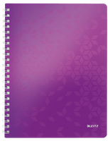 KOŁONOTATNIK LEITZ WOW A4/80K KRATKA FIOLETOWY