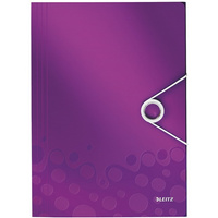 TECZKA Z GUMKĄ LEITZ WOW 15mm FIOLETOWA