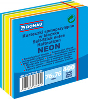 Karteczki Donau 76x76mm neon mix kolorów (400)