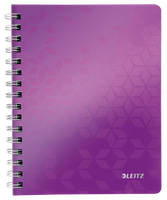 Kołonotatnik Leitz Wow A5/80k kratka fioletowy