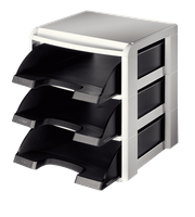 MODUŁ NA 3 PÓŁKI LEITZ PLUS CZARNY