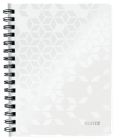 Kołonotatnik Leitz Wow A5/80k kratka biały