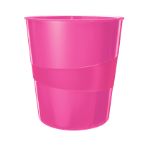 Kosz na śmieci Leitz Wow 15L różowy
