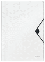 Teczka PP z gumką Leitz Wow A4/15mm biała