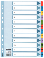 PRZEKŁADKI MYLAR ESSELTE A4 1-12