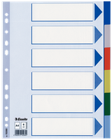 PRZEKŁADKI PP ESSELTE A4 INDEX 6 KOLORÓW