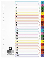 Przekładki mylar Q-Connect A4 1-20