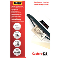 Folia laminacyjna Fellowes 65x95mm/125µm błyszczaca (100)
