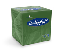 Serwetki BulkySoft 24x24cm 2w celulozowe zielone (100)