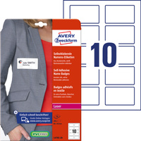 Identyfikatory samoprzylepne Avery Zweckform 80x50mm białe (20)