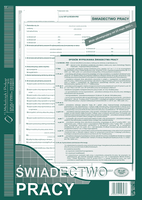 ŚWIADECTWO PRACY A4 (O+1K)