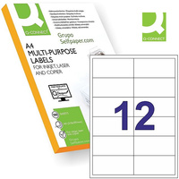 Etykiety Q-Connect A4 96.5x42.3mm białe (100)