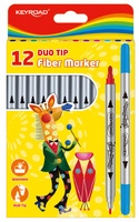 Flamastry Keyroad Fiber Marker Duo 12 kolorów