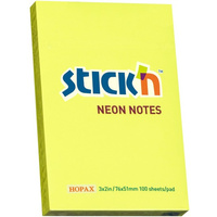 KARTECZKI STICK'N 51*76mm ŻÓŁTE NEON (100)