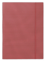 Teczka kartonowa z gumką Donau A4/400g w kratę czerwona