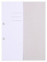 Skoroszyt OFFICE PRODUCTS Budget, karton, z oczkiem, nadruk, 1/2, A4, 250gsm, biały