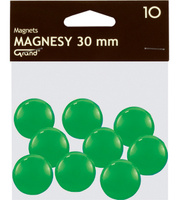 Magnesy do tablic Grand śr.30mm zielone (10)