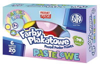 Farby plakatowe Astra 20ml pastelowe x6 kolorów