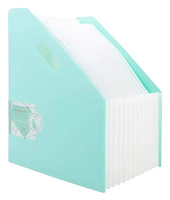 Pojemnik harmonijkowy Deli Macaron A4 13 przegródek zielony