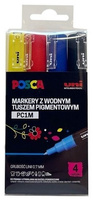 Markery z farbą plakatową Uni POSCA PC-1M 4 kolory