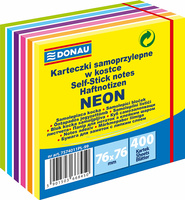 Karteczki Donau 76x76mm neon mix kolorów (400)