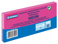 Karteczki Donau 38x51mm neon różowe (3x100)