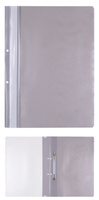 Skoroszyt OFFICE PRODUCTS, PP, A4, 2 otwory, 100/170mikr., wpinany, szary