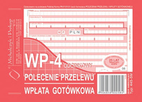 POLECENIE PRZELEWU/WPŁATA GOTÓWKOWA A6 (O+3K)