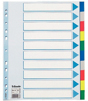 PRZEKŁADKI PP ESSELTE MAXI A4 INDEX 10 KOLORÓW