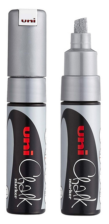 Marker kredowy Uni Chalk PWE-8K srebrny