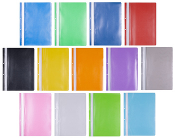 Skoroszyt OFFICE PRODUCTS, PP, A4, 2 otwory, 100/170mikr., wpinany, pomarańczowy