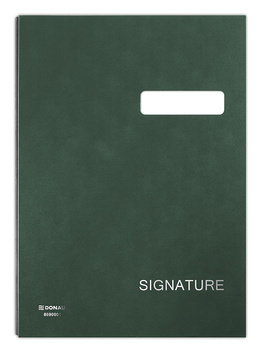 Teczka do podpisu DONAU, karton/PP, A4, 450gsm, 20-przegr., zielona