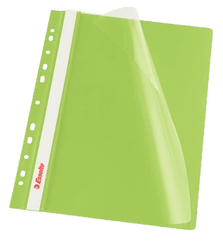 SKOROSZYT WPINANY ESSELTE A4 PP ZIELONY (10)