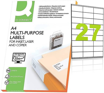 Etykiety Q-Connect A4 70x32mm białe (100)