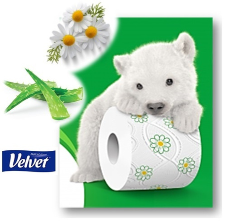Papier toaletowy Velvet Rumianek i aloes (8+2)