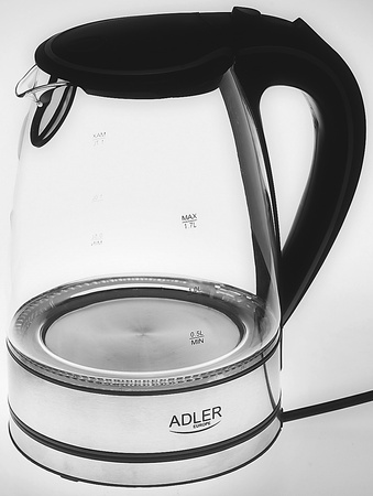 Czajnik elektryczny Adler AD 1225 1.7L szklany transparentny
