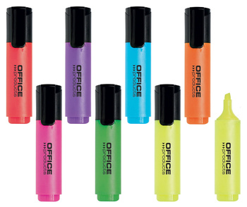 Zakreślacz fluorescencyjny OFFICE PRODUCTS, 2-5mm (linia), czerwony