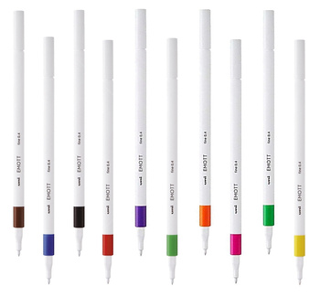 Cienkopis Uni Emott 0.4mm brązowy